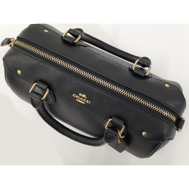 COACH - COACH ボストンバッグ ミニ サッチェル レザー ブラック COACH - COACH ボストンバッグ ミニ サッチェル レザー ブラック