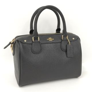 コーチ(COACH)のCOACH ボストンバッグ ミニ サッチェル レザー ブラック F57521(ボストンバッグ)