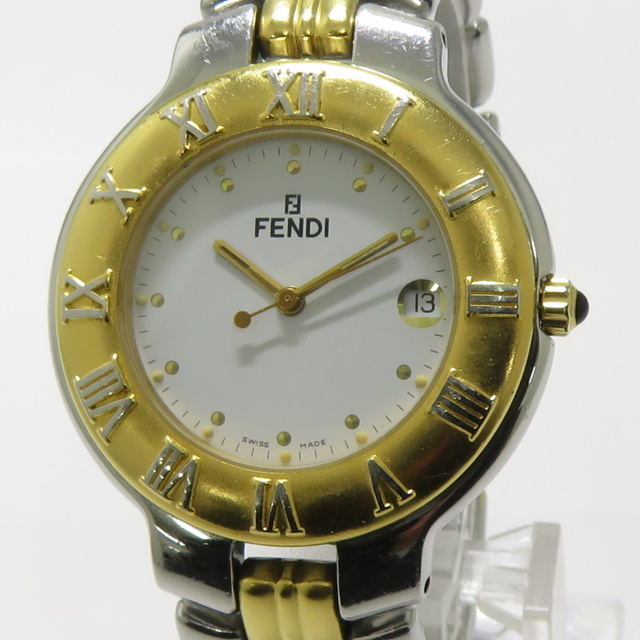 FENDI メンズ 腕時計 ローマン文字 クオーツ コンビ GP SS