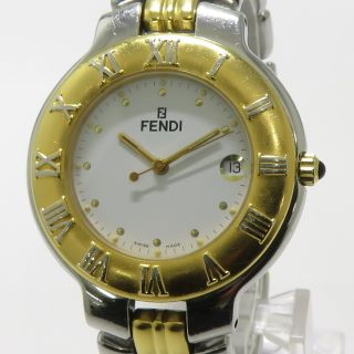 フェンディ(FENDI)のFENDI メンズ 腕時計 ローマン文字 クオーツ コンビ GP SS(腕時計(アナログ))