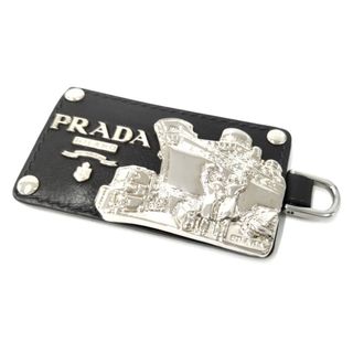 プラダ(PRADA)のPRADA チャーム シップ 船 レザー メッキ シルバー ブラック(チャーム)