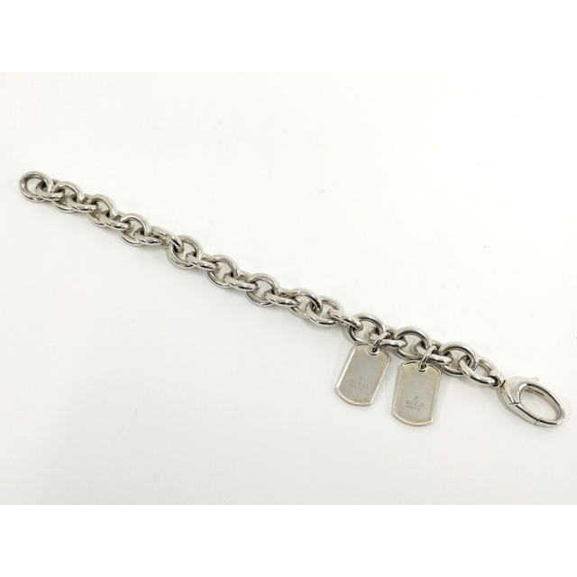 GUCCI チェーンブレスレット ダブル ドッグタグ プレート SV925