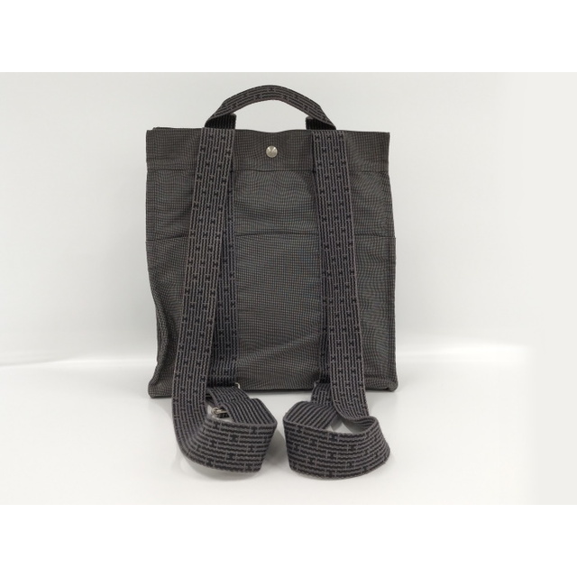 HERMES◇エールライン/アドMM/2way/リュック/キャンバス/グレー