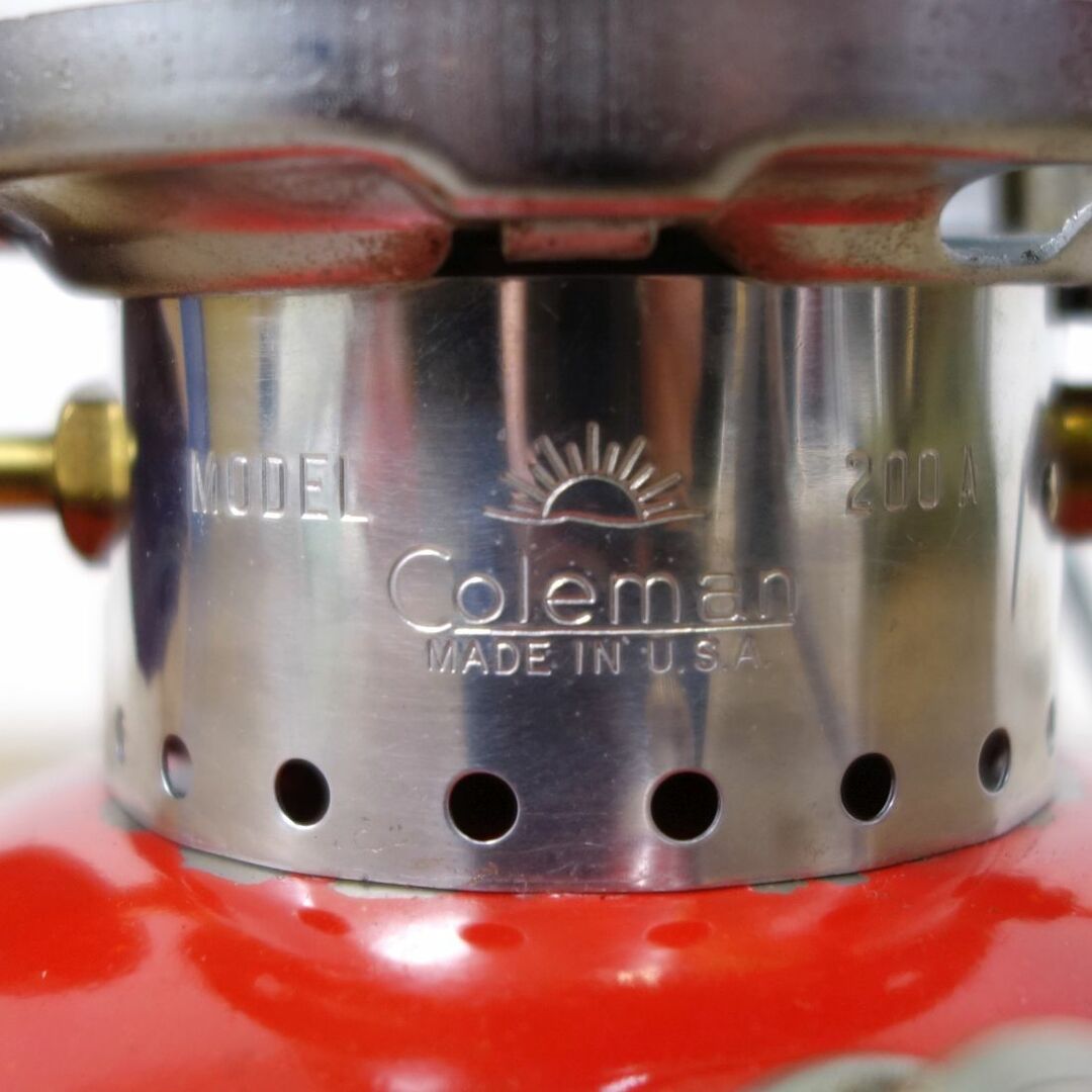 希少 コールマン Coleman 赤 ランタン 200A パテントペンディング 1969年 パテペン ガソリン キャンプ アウトドア
