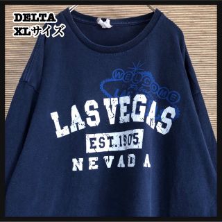 デルタ(DELTA)の【デルタ】長袖Tシャツ　ロンT　ラスベガス　ネバダ　デカプリント　紺色14(Tシャツ/カットソー(七分/長袖))