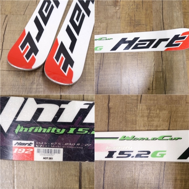 ハート Hart スキー板 WORLD CUP Infinity I5.2G 192cm 67.5mm ハート Hart スキー板 WORLD CUP Infinity I5.2G 192cm 67.5mm