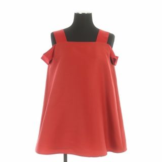 アザー(other)のケイナリタ Ribbon Strap Top ブラウス ノースリーブ 36 赤(シャツ/ブラウス(半袖/袖なし))