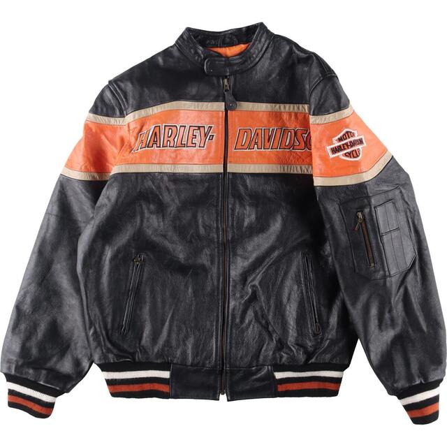 645cm商品名ハーレーダビッドソン Harley-Davidson シングルライダースジャケット メンズL /eaa315897