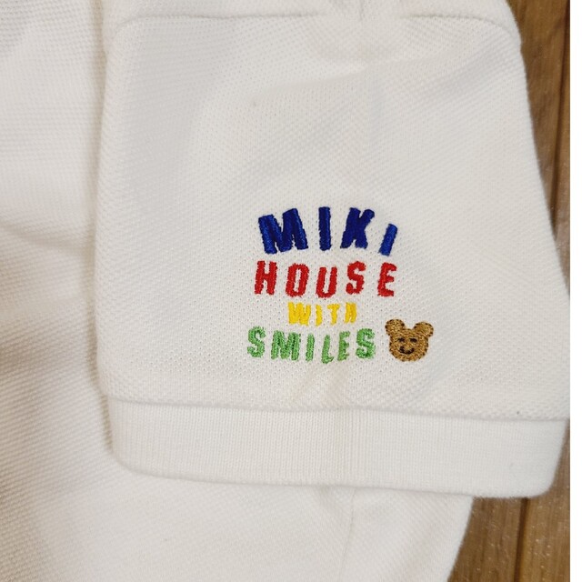 mikihouse(ミキハウス)のミキハウス mikihouse ポロシャツ 白 100cm キッズ/ベビー/マタニティのキッズ服女の子用(90cm~)(Tシャツ/カットソー)の商品写真