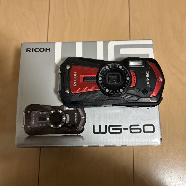 リコー タフネスカメラ WG-60 RED レッド(1台)有GPS対応