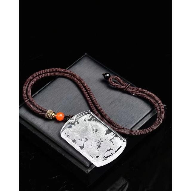 【高級】白水晶 ネックレス 34.4g レディースのアクセサリー(ネックレス)の商品写真