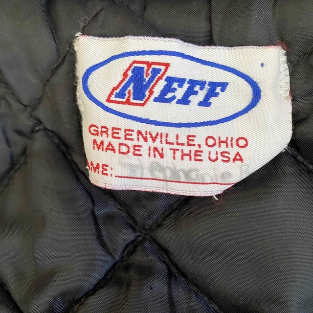 Neff(ネフ)の90s ヴィンテージ USA製 古着 NEFF スタジャン 袖レザー メンズのジャケット/アウター(スタジャン)の商品写真