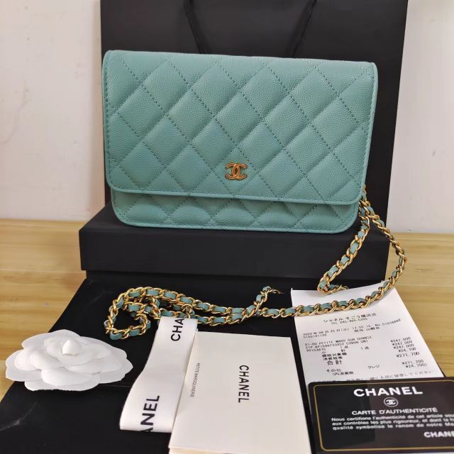 2022高い素材 CHANEL 新品 キャビアスキン チェーンウォレット シャネル2020クルーズ CHANEL - ショルダーバッグ