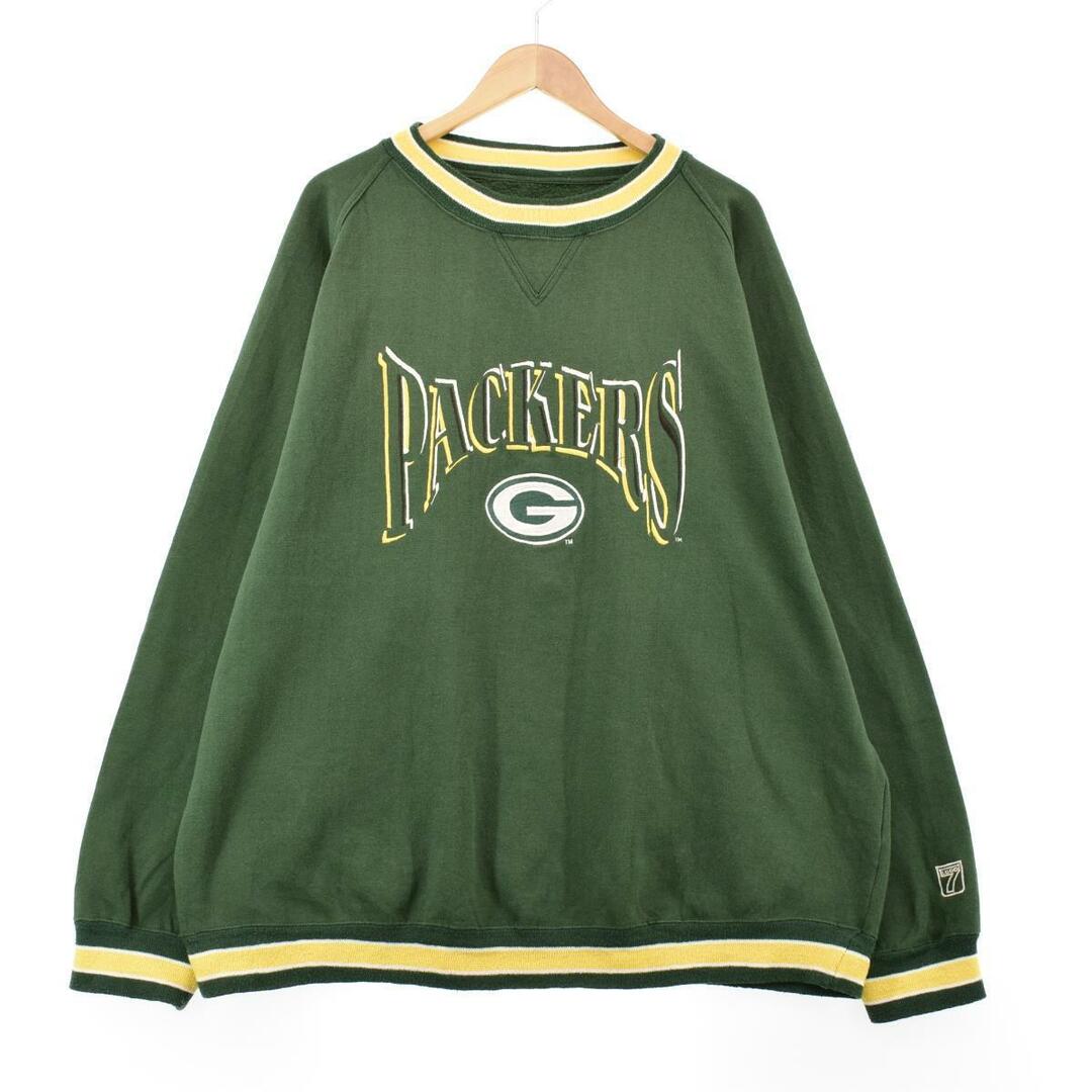 LOGO 7 NFL GREEN BAY PACKERS グリーンベイパッカーズ カレッジスウェットシャツ トレーナー メンズXXL /eaa305728