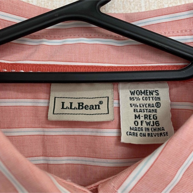 L.L.Bean(エルエルビーン)のハル様専用　L.L.BEEN ピンクストライプシャツ 長袖シャツ  レディースのトップス(シャツ/ブラウス(長袖/七分))の商品写真