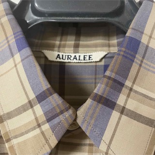 Auralee 18AW チェックシャツ 4 ベージュ