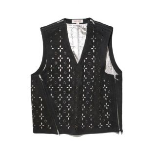 マルタンマルジェラ(Maison Martin Margiela)のgoo様 MASU  DIAMOND-CUT LEATHER VEST 23ss(ベスト)