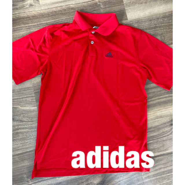 adidas(アディダス)のまつ1028様専用　adidas GOLF ポロシャツ　赤 スポーツ/アウトドアのゴルフ(ウエア)の商品写真