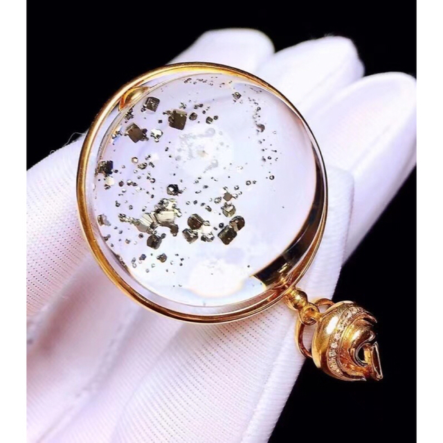 極上品】キャルコパイライトインクォーツ ペンダントトップ k18 23mm ...