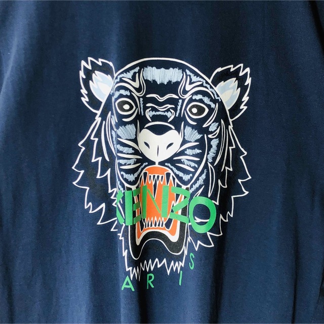 KENZO(ケンゾー)の【大人気】 ケンゾー タイガーロゴ ビックロゴ Tシャツ ネイビー メンズのトップス(Tシャツ/カットソー(半袖/袖なし))の商品写真