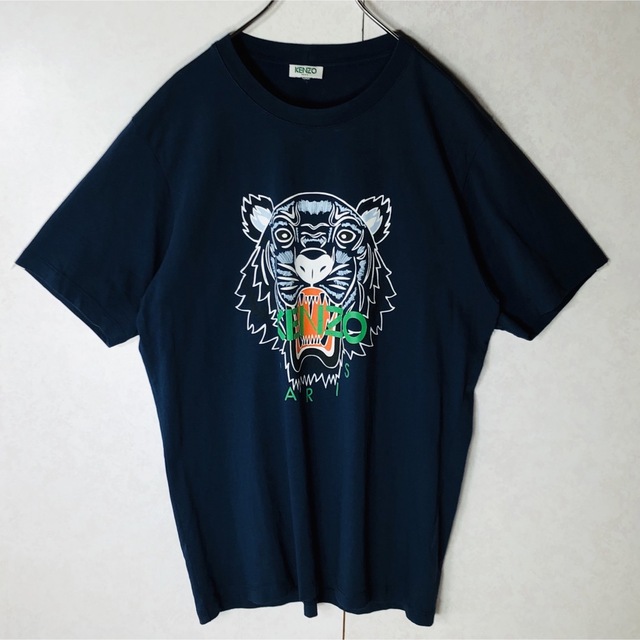 KENZO(ケンゾー)の【大人気】 ケンゾー タイガーロゴ ビックロゴ Tシャツ ネイビー メンズのトップス(Tシャツ/カットソー(半袖/袖なし))の商品写真