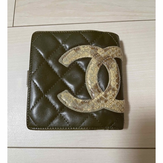 ヴィンテージ　CHANEL シャネル　カンボンライン　二つ折り財布