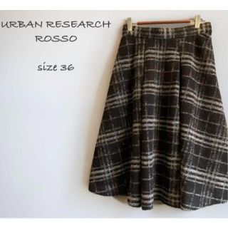 アーバンリサーチロッソ(URBAN RESEARCH ROSSO)のURBAN RESEARCH ROSSO チェックフレアスカート 秋冬(ひざ丈スカート)