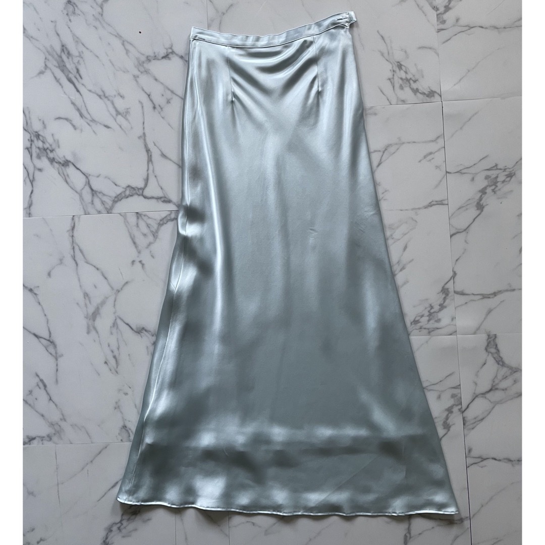 EDIT.FOR LULU(エディットフォールル)のabc サテンバイアスマキシスカート ブルー 36 レディースのスカート(ロングスカート)の商品写真