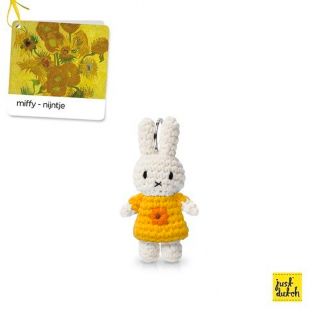 ミッフィー(miffy)のゴッホ【ミッフィーあみぐるみキーハンガー】ジャストダッチひまわりイエローオランダ(あみぐるみ)