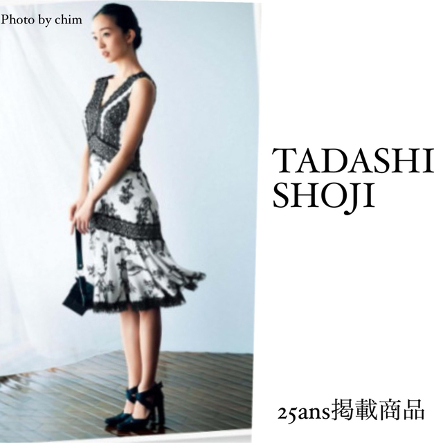 競売 TADASHI SHOJI 極美品 タダシショージ チュール付きレース