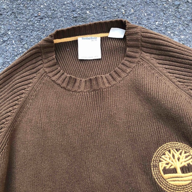 Timberland(ティンバーランド)のvintage Timberland cotton knit メンズのトップス(ニット/セーター)の商品写真