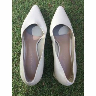 WAVE SQUARE PUMPS クラネ clane パンプス ホワイト 37 半価直販 www
