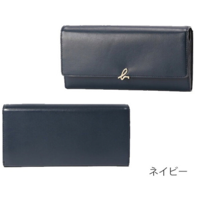 新品 プレゼント用 agnes b. ロングウォレット ネイビー