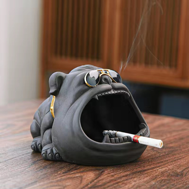 大型たばこ灰皿いじめ犬の灰皿美しい卓上喫煙タバコ灰皿ホームオフィス屋外装飾用収納
