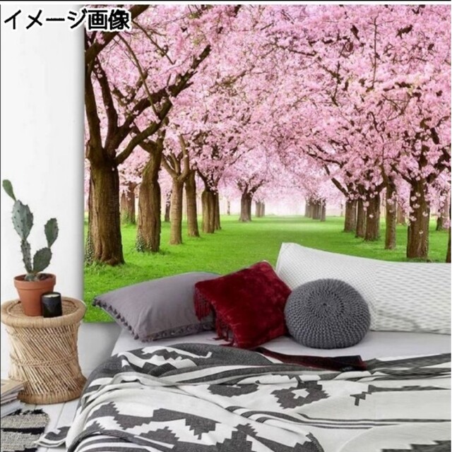 さくら 桜 タペストリー 春 お花見 布 壁掛け ステイホーム 花 ピンク 桃色 インテリア/住まい/日用品のインテリア/住まい/日用品 その他(その他)の商品写真