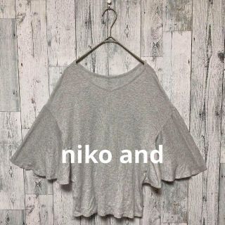 ニコアンド(niko and...)のniko and ニコアンド　レディース　ラメ入り　トップス　カットソー　M(カットソー(半袖/袖なし))