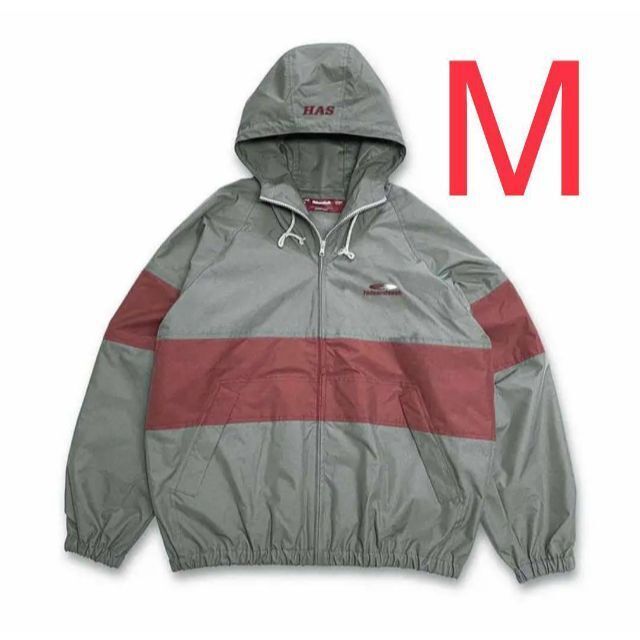 HIDEANDSEEK nylon zip jacket M gray