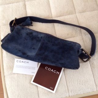 コーチ(COACH)のCoach コーチ スエードバッグ ブルー(ショルダーバッグ)