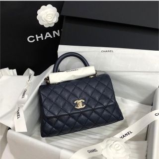 シャネル(CHANEL)のCHANEL シャネル　ココハンドル　新作 2023 キャビアスキン　24cm(ハンドバッグ)