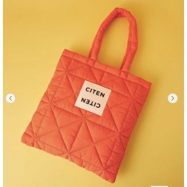 UNITED ARROWS green label relaxing(ユナイテッドアローズグリーンレーベルリラクシング)のCITENパデッドトートバッグ　オレンジ レディースのバッグ(トートバッグ)の商品写真