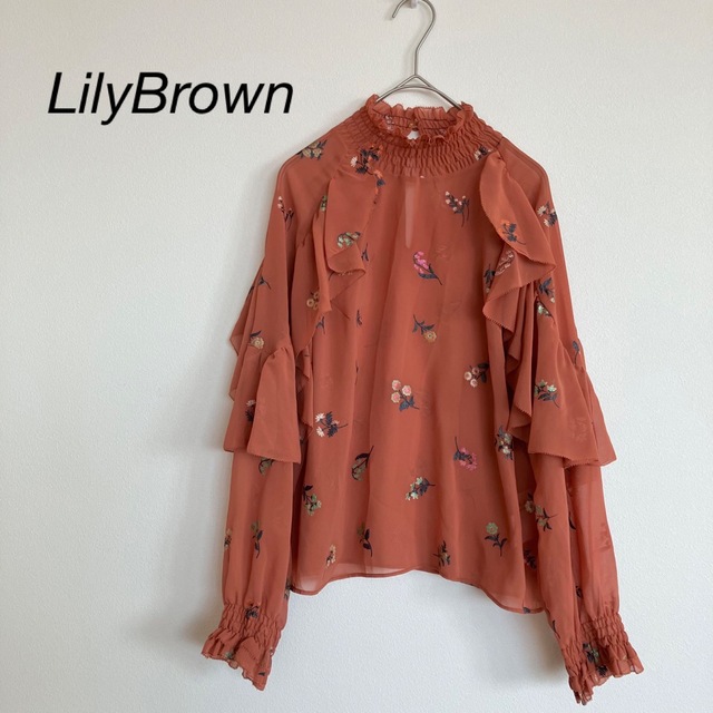 Lily Brown(リリーブラウン)のリリーブラウン LilyBrown ラメ小花柄ブラウス レディースのトップス(シャツ/ブラウス(長袖/七分))の商品写真