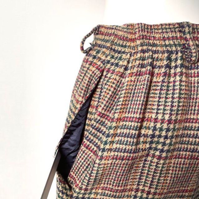 ロンドンガール❗️【アメリカ古着】超美品!ツイードベージュチェック