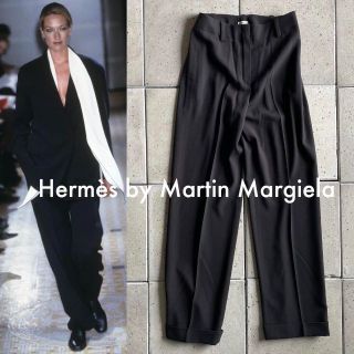 Hermes - エルメス《マルタンマルジェラ期》ネイビー ワイドスラックス