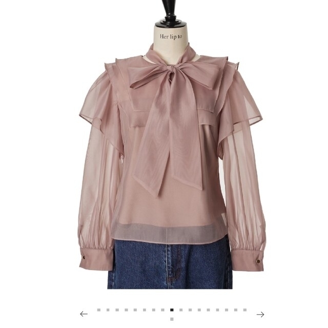 Her lip to - Herlipto Bow-Tie Organdy Blouse ゆか様専用の通販 by ...