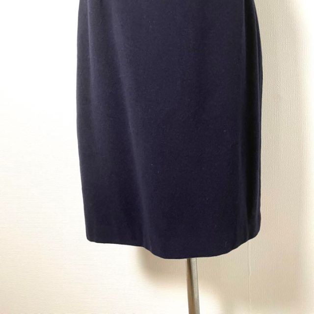 ローラアシュレイ❗️超美品！ミニタイトスカート ネイビー紺色 ウール