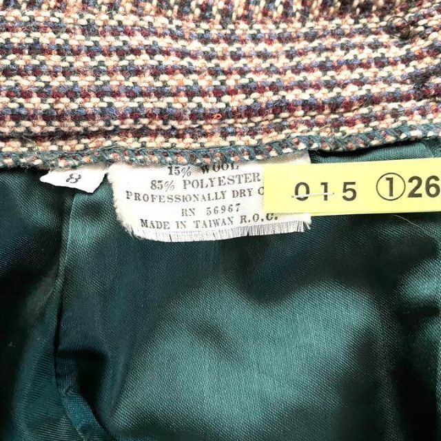 ロンドンガール❗️【アメリカ古着】超美品ツイード生地チェックフレア