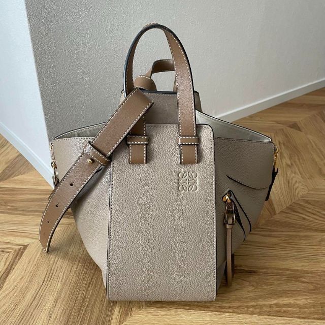 一部予約販売】 LOEWE サンド スモール ハンモック 美品□ロエベ