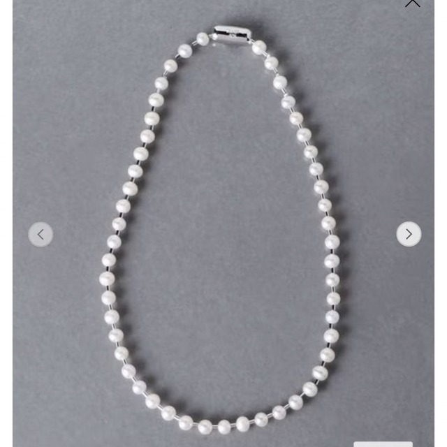 MAYU（マユ）Pearl ball chain ネックレス(38cm)パール