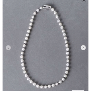 マユ(MAYU)のMAYU（マユ）Pearl ball chain ネックレス(38cm)(ネックレス)