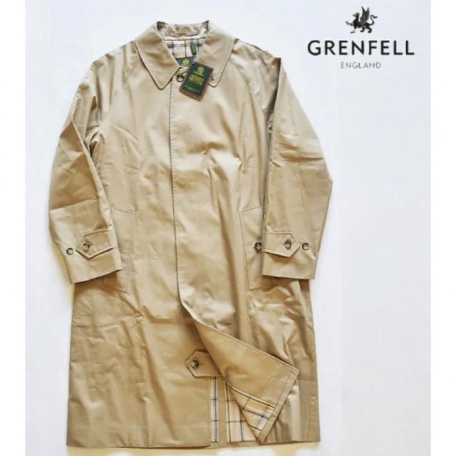 GRENFELL - 【未使用】GRENFELL SHIPS別注 裏地チェック ステンカラーコート